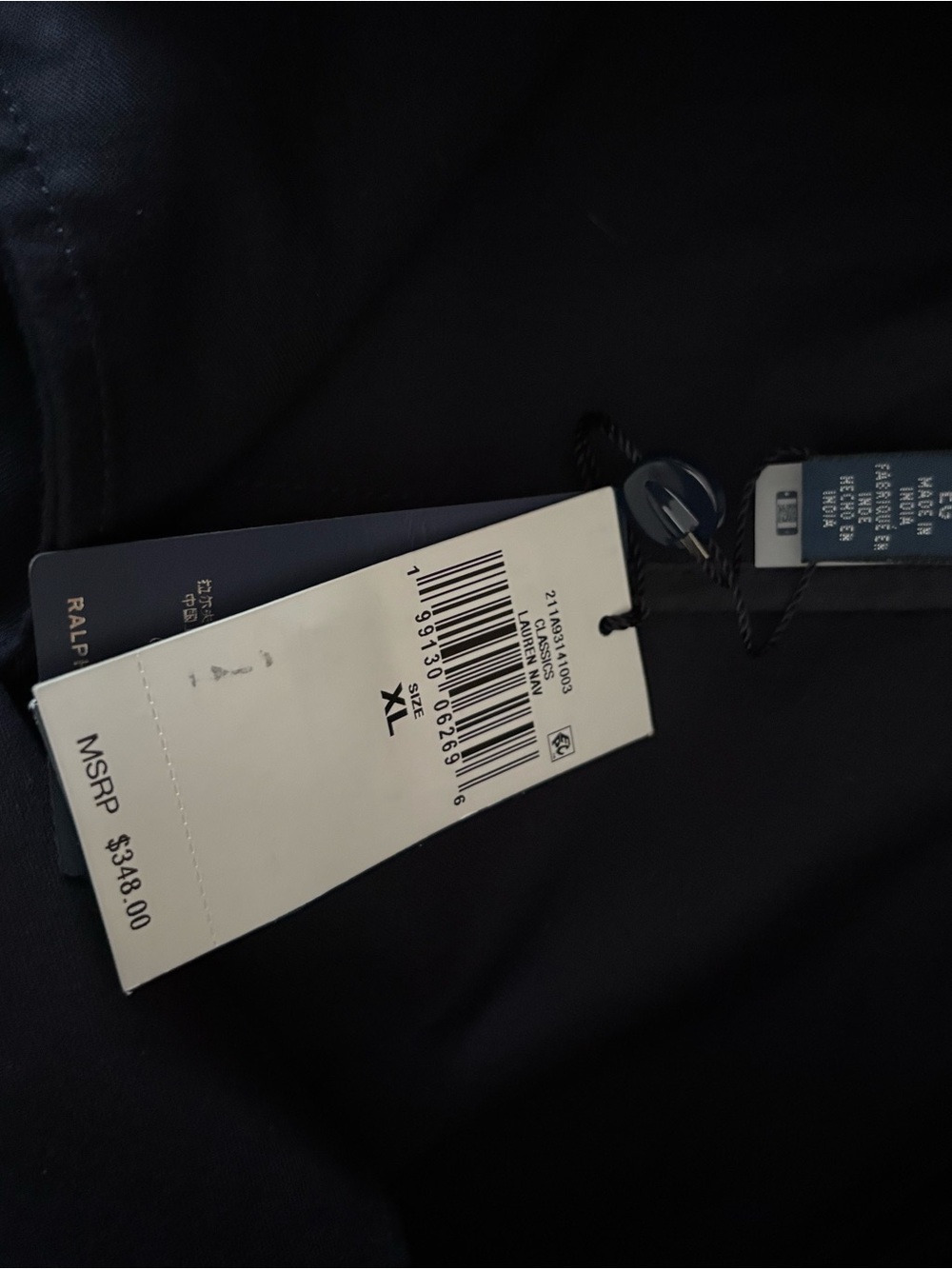 NEW POLO RALPH LAUREN SZ XL Navy Blue Cotton Twill Jacket Short Trench - Picture 7 of 11